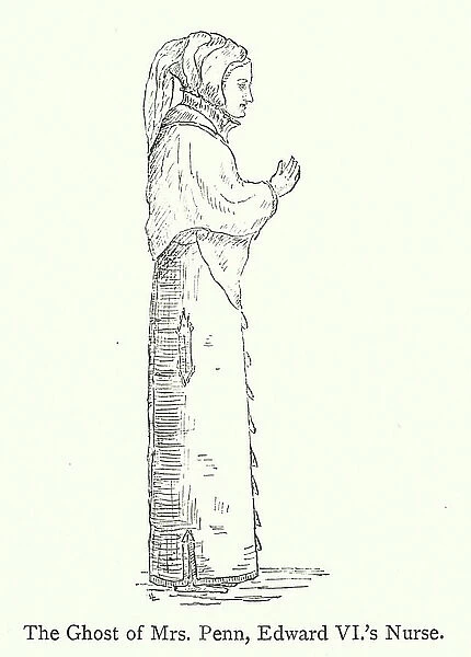 The Ghost of Mrs Penn, Edward VI's Nurse (engraving)
