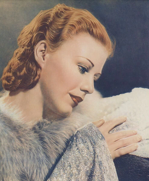 Ginger Rogers (colour litho)