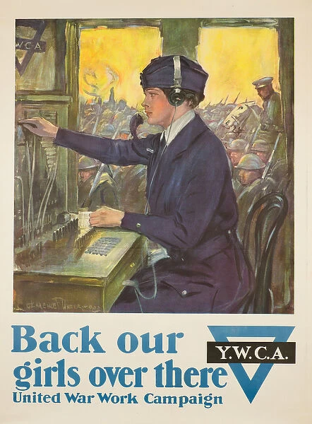 Back our girls over there, 1918 (colour litho)