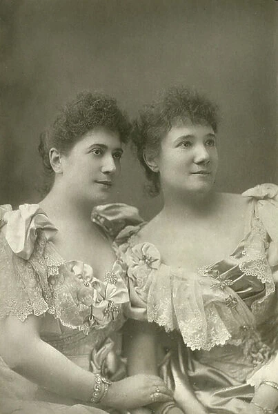 Giulia and Sofia Ravogli, Italian sopranos who performed in many opera's. Late 19th Century (photo)