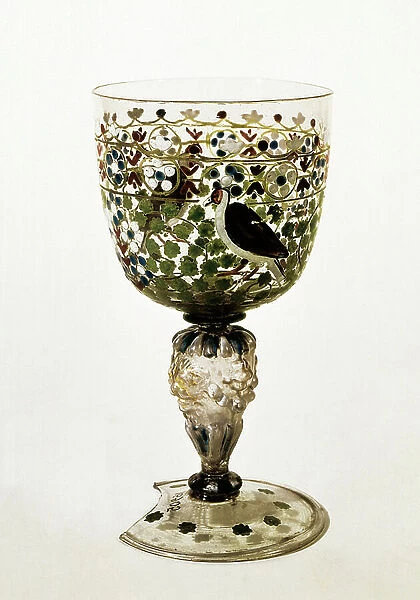Glass and crystal cup, 16th century (glass)