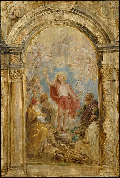 The Glorification of the Eucharist, c. 1630-32 (oil on wood)