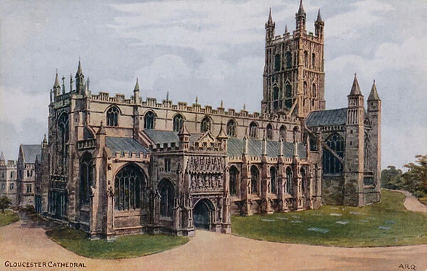Gloucester Cathedral (colour litho)