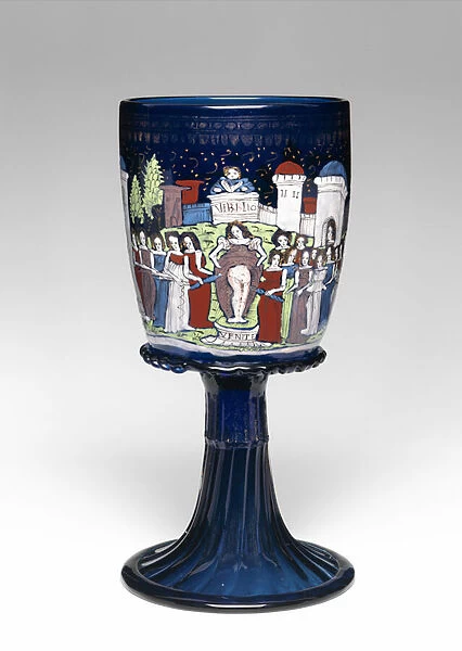 Goblet, c. 1475-1500 (glass, enameled and gilded)