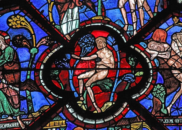 The Good Samaritan window: Adam in the Garden of Eden (w44) (stained glass)