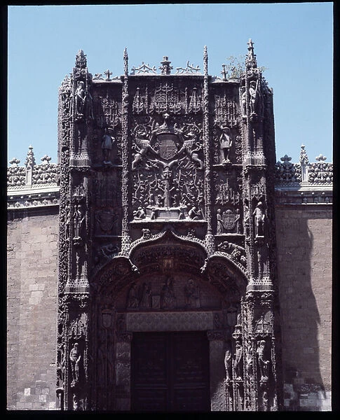 Gothic Art Isabelin: facade du college saint Gregoire (San Gregorio) 1488-1496 Valladolid