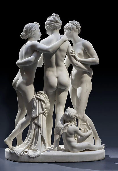 The Graces and Cupid, rear part, 1820-22 (Carrara marble)