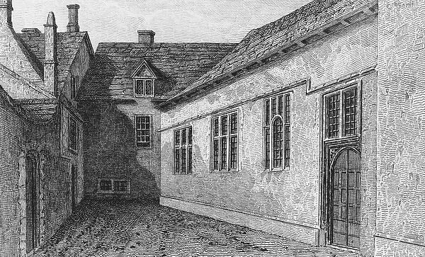 Grammar School at Woodstock, Oxfordshire, 1827 (engraving)