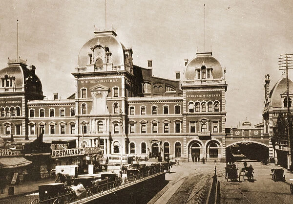 Grand Central Station on 42nd St. at Park Ave. New York City, 1887 (litho)