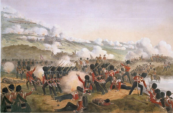 The Grand charge of the Guards on the Heights of the Alma during the Crimean War