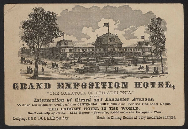 Grand Exposition Hotel, Philadelphia (engraving)