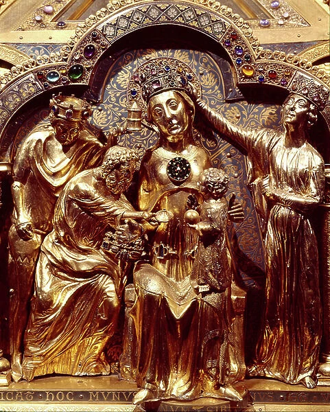Grandes Chasse de Notre Dame (detail), by Nicolas de Verdun (ca.1130 / 50-1205), (silver and copper, 1205), tresor of the cathedrale of Tournai, Belgium