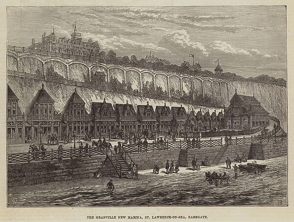 The Granville New Marina, St Lawrence-on-Sea, Ramsgate (engraving)