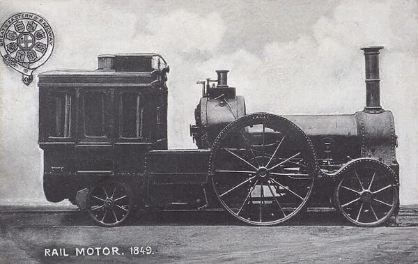 Great Eastern Railway rail motor, 1849 (b  /  w photo)