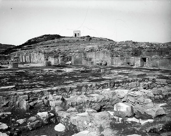 Greece, Crete, Messara: region of the Messara, English sector, ruins of the archaeological site of Tessas, 1908