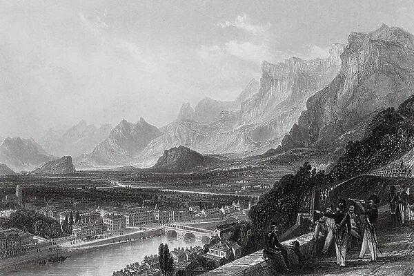 Grenoble, from the Fortress (engraving)