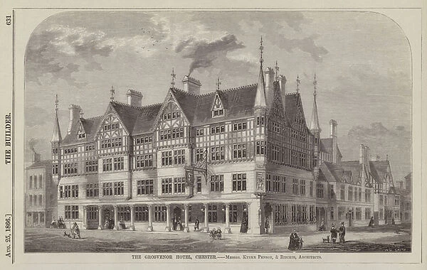 The Grosvenor Hotel, Chester, Messrs Kyrke Penson, and Ritchie, Architects (engraving)