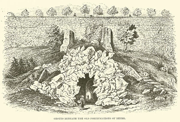 Grotto Beneath the old Fortifications of Reims (engraving)