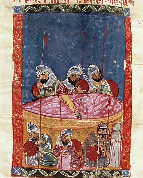 Guards at the tomb of christ (Miniature, 1236)