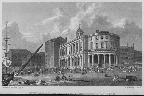 Guild-Hall or Exchange, Newcastle on Tyne (engraving)