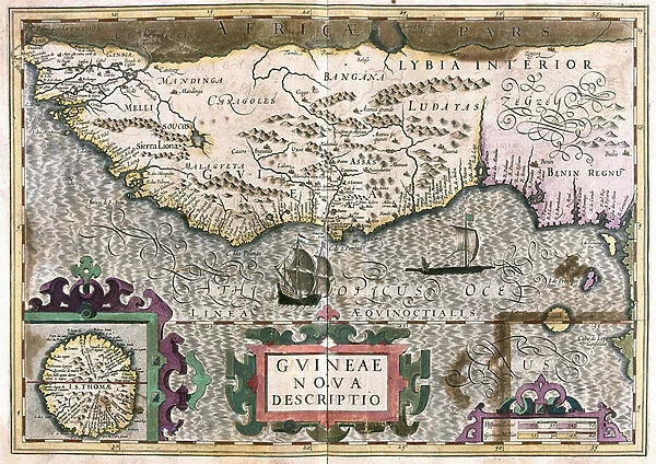 Guinea, Lybia - Africa (engraving, 1596)