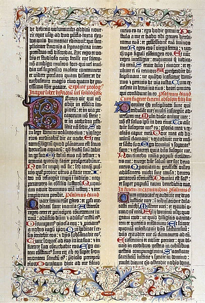 Gutenberg Bible in Latin (vulgate), 42 lines. 1455. (idem COS01299)