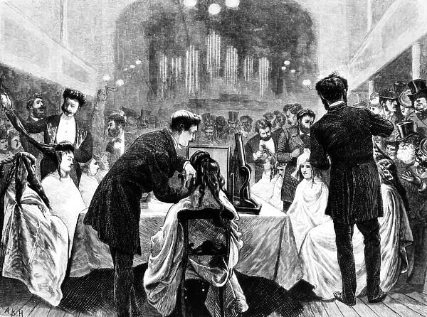 A Hair-Dressing Exhibition, 1872 (engraving)