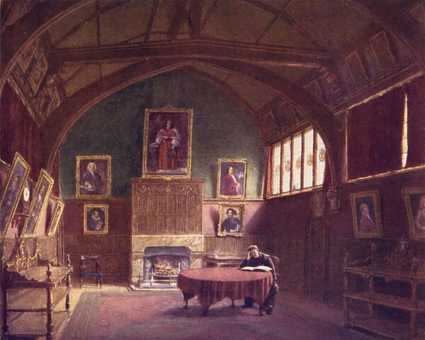 Hall of Barnards Inn, Holborn, 1886 (colour litho)