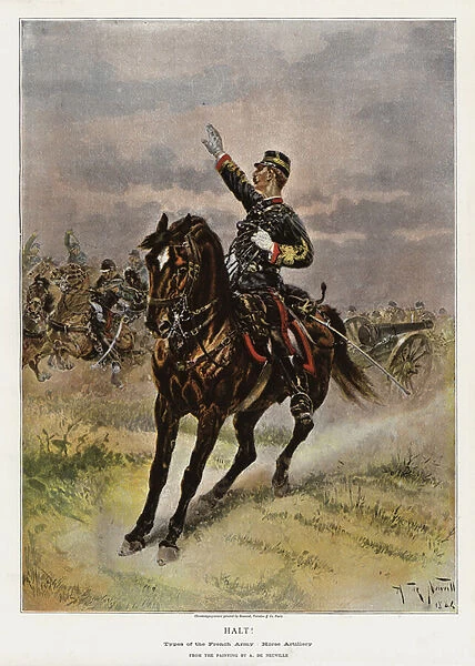 Halt!, Types of the French Army, Horse Artillery (colour litho)
