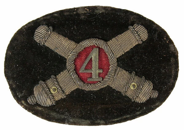 Hat badge Lt. George W. Taylor, 4th Mass Battery