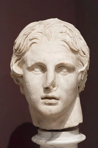 Head of Alexander the Great, 2nd century BC (marble)