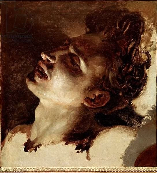 Head of a dead young man Painting by Jean Louis Theodore Gericault (1791-1824