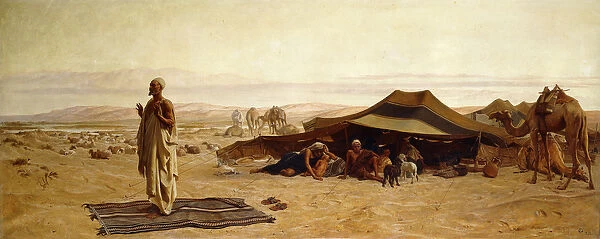 The Head of the House at Prayer, 1872 (oil on canvas)