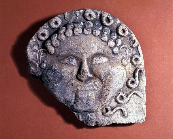 Head of Medusa, antefix from Catanzaros Marina (terracotta)