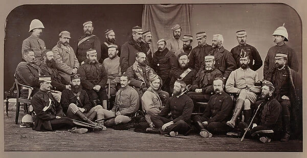 Headquarters staff, Kabul, 1880 (b  /  w photo)