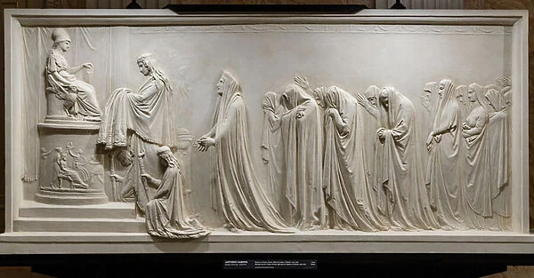 Hecuba and the Trojan women offering the Peplum to Athena, 1790-92 (plaster)