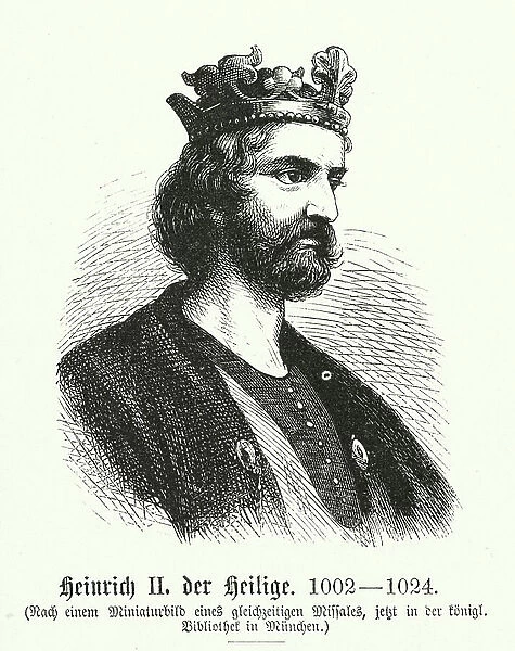 Heinrich II der Heilige, 973-1024 (engraving)
