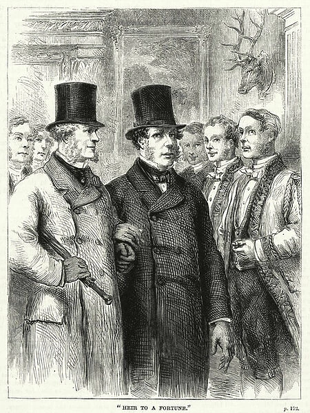 'Heir to a fortune'(engraving)