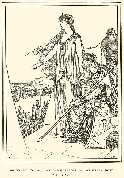 Helen Points out the Chief Heroes in the Greek Host to Priam (engraving)