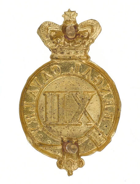 Helmet badge, 12th Regiment of Bengal Cavalry, 1861-1901 (gilt)