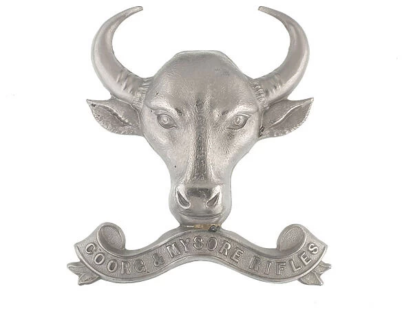Helmet badge, Coorg and Mysore Rifles, 1884-1917 (metal)