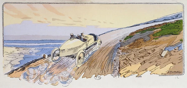 Henri Rougier in his Lorraine-Dietrich competing in the Mount Ventoux rally in 1904, c