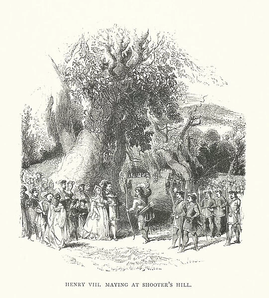 Henry VIII maying at Shooters Hill (engraving)