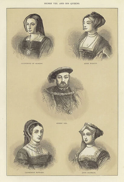 Henry VIII and his Queens (engraving)