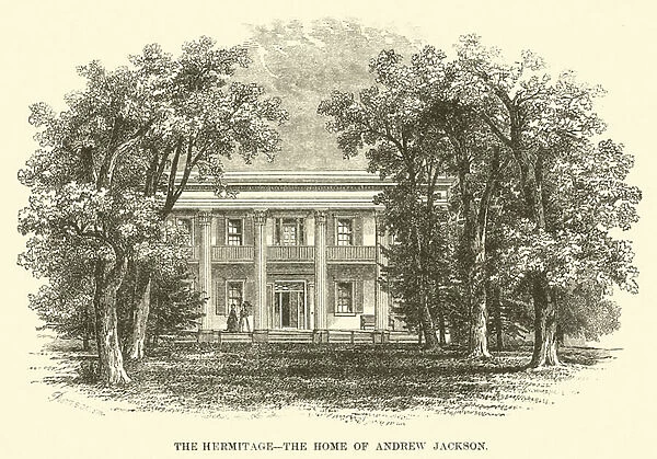 The Hermitage, the Home of Andrew Jackson (engraving)