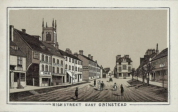 High Street, East Grinstead (litho)