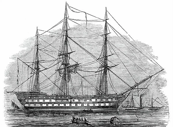 The HMS Calcutta, 1850