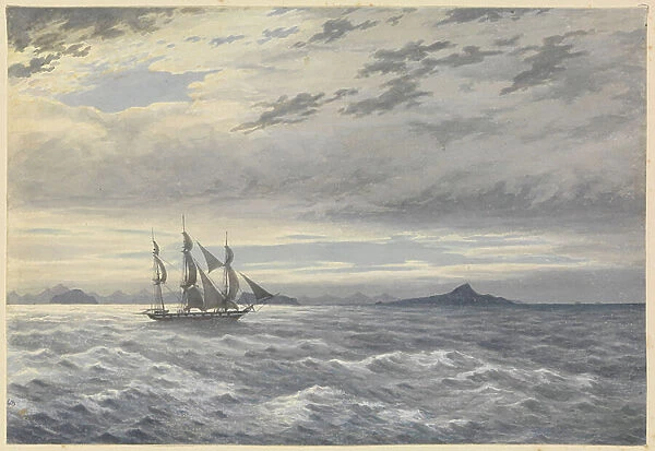 HMS Daphne off Cape Horn, 28 May 1852 (watercolour)