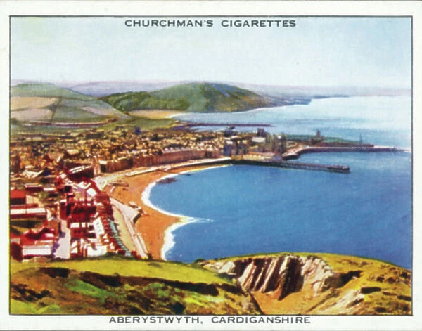 Holidays in Britain, 1938: Aberystwyth, Cardiganshire (colour litho)