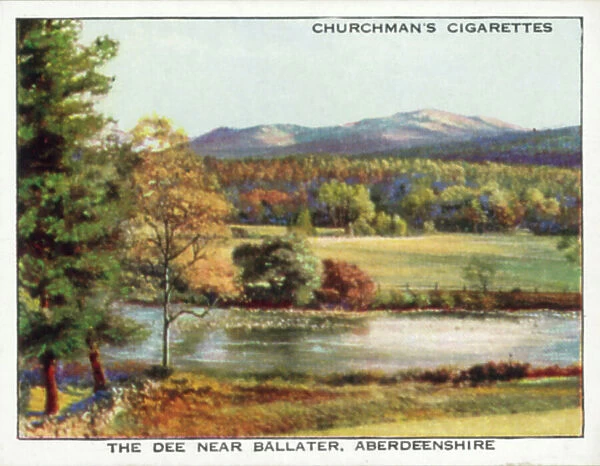Holidays in Britain, 1938: The Dee near Ballater, Aberdeenshire (colour litho)